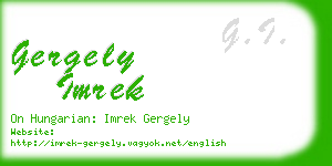 gergely imrek business card